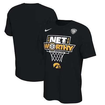 T-shirt unisexe Nike noir Iowa Hawkeyes 2024 NCAA tournoi de basket-ball féminin March Madness Final Four Locker Room