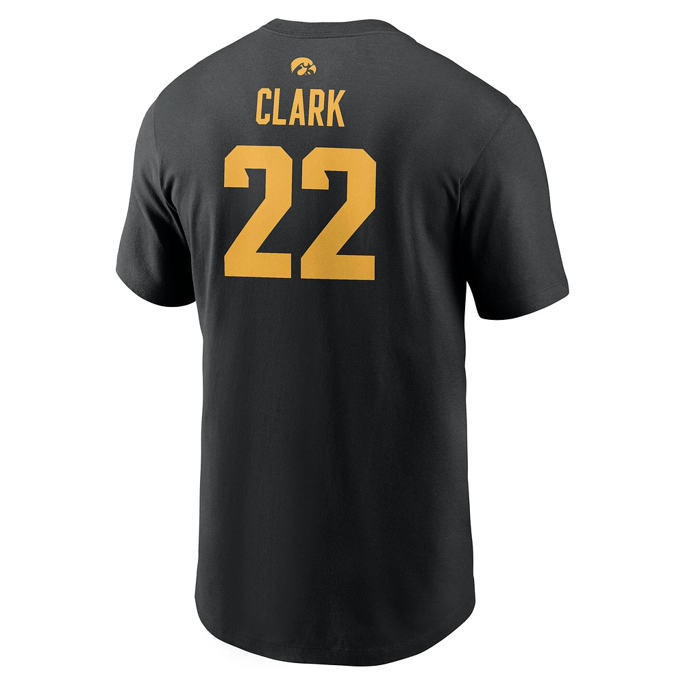 Unisex Nike Caitlin Clark Black Iowa Hawkeyes Retired Player Name & Number T-Shirt