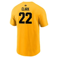 Unisex Nike Caitlin Clark Gold Iowa Hawkeyes Retired Player Name & Number T-Shirt