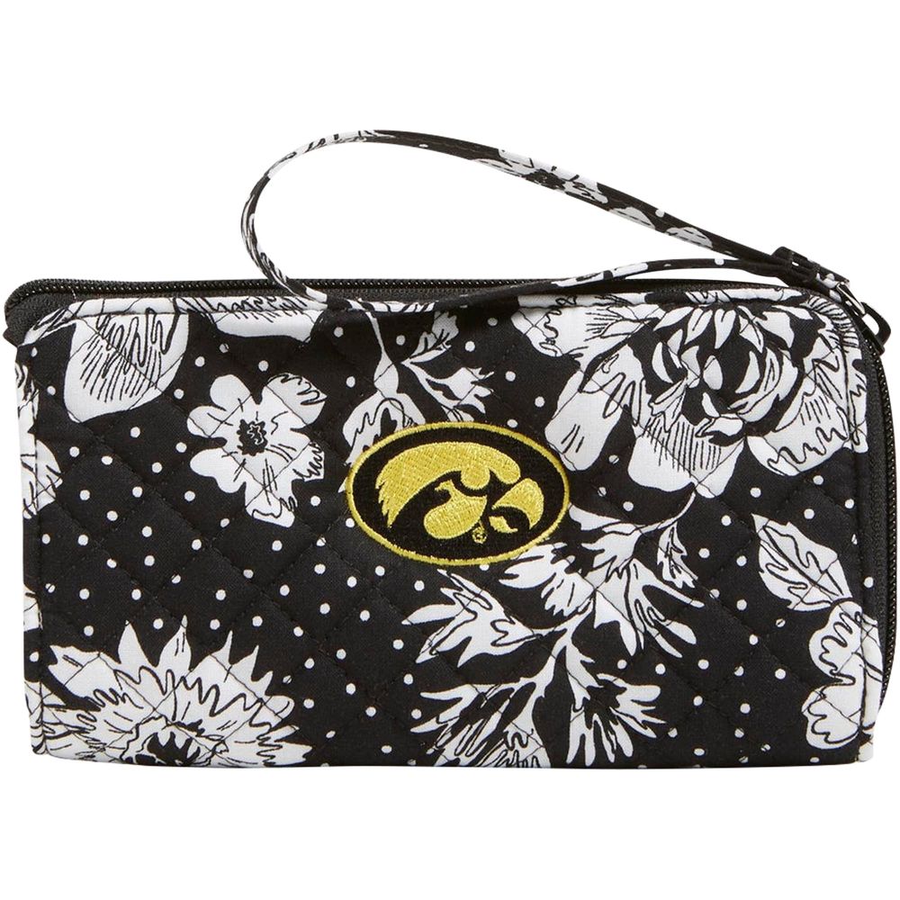 Vera Bradley Iowa Hawkeyes Rain Garden Front-Zip Wristlet