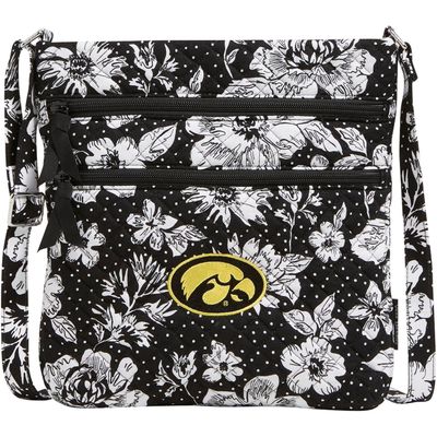 Vera Bradley Iowa Hawkeyes Rain Garden Triple-Zip Hipster Crossbody Bag