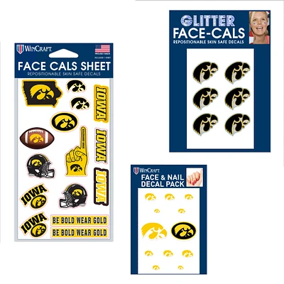 WinCraft Iowa Hawkeyes 4" x 7" Waterless Tattoos Set