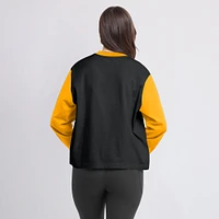 T-shirt à manches longues Nike Boxy Iowa Hawkeyes noir/or pour femme