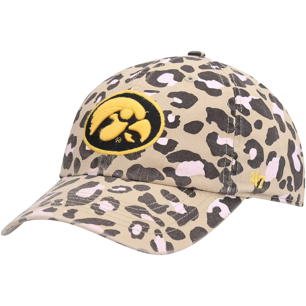 '47 Khaki Iowa Hawkeyes Bagheera Clean Up Casquette réglable pour femme