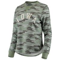 Women's Camo Iowa Hawkeyes Comfy Pullover Sweatshirt