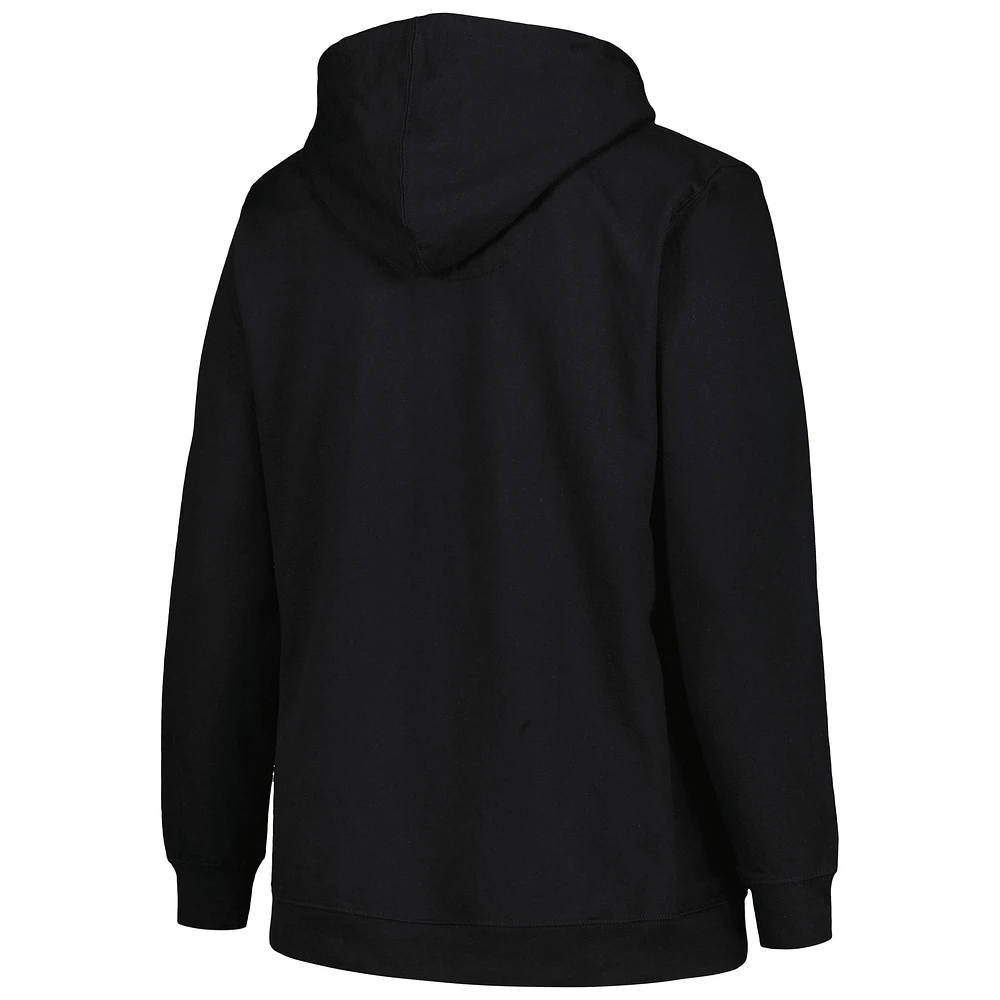 PRF IOWA BLACK WOMENS PLUS HEART & SOUL NOTCH NECK HOODY SWTLADYPO