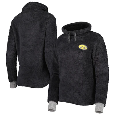 Women's Charcoal Iowa Hawkeyes Fluffy Cowl Pullover