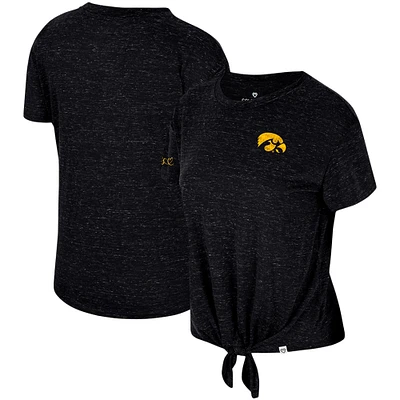 T-shirt noué sur le devant des finalistes Hawkeyes de l'Iowa noir Colosseum pour femmes