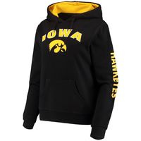 Women's Colosseum Black Iowa Hawkeyes Loud and Proud Pullover Hoodie