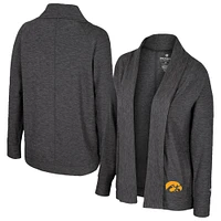 Women's Colosseum  Charcoal Iowa Hawkeyes Dash Cardigan