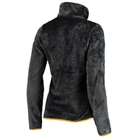 Women's Columbia Charcoal Iowa Hawkeyes Fireside II Sherpa Full-Zip Jacket