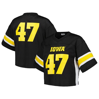 Maillot de football court à la mode pour femmes, establishment & Co., Iowa Hawkeyes, noir