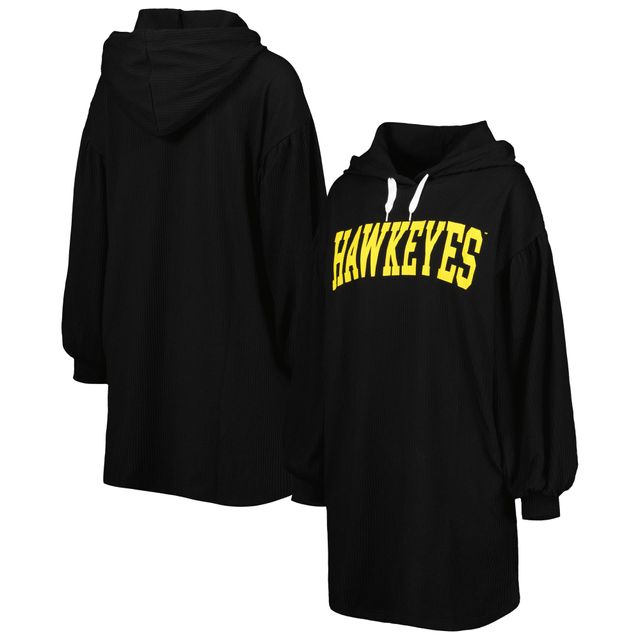 Robe Gameday Couture pour femme noire Iowa Hawkeyes Game Winner Vintage Wash Tri-Blend Dress