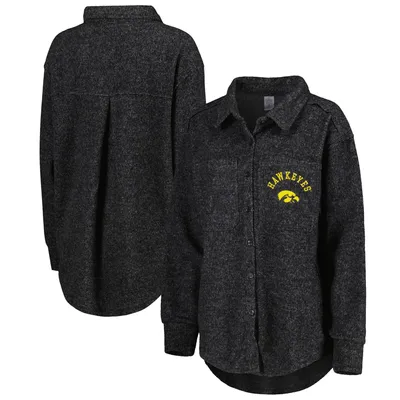 Iowa Hawkeyes Gameday Couture Women's Switch It Up Tri-Blend Button-Up Shacket - Black