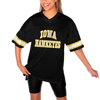 Women's Gameday Couture Black Iowa Hawkeyes Until Kickoff Rhinestone Fashion T-Shirt