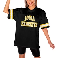 T-shirt à strass noir Gameday Couture Iowa Hawkeyes Until Kickoff pour femme