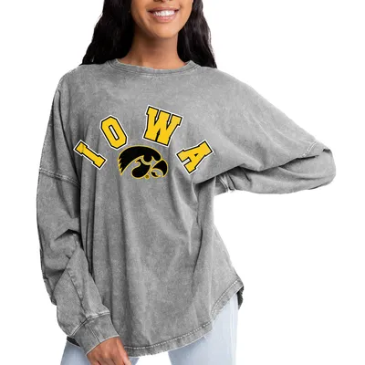 Iowa Hawkeyes Gameday Couture Women's Faded Wash Pullover Sweatshirt - Gray