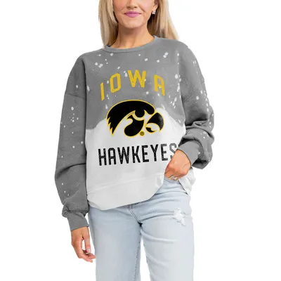 Iowa Hawkeyes Gameday Couture Women's Twice As Nice Faded Crewneck Sweatshirt - Gray