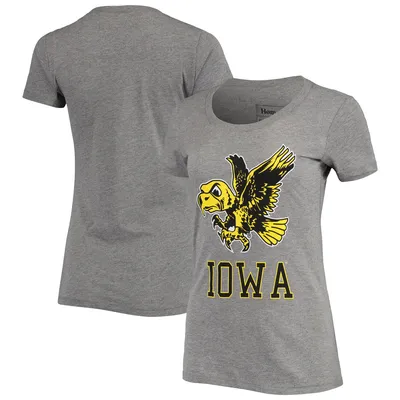 Iowa Hawkeyes Homefield Women's Vintage Herky Tri-Blend T-Shirt - Heathered Gray