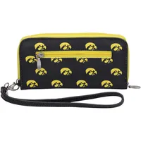 Portefeuille zippé Iowa Hawkeyes pour femme