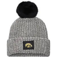 Women's Love Your Melon Gray Iowa Hawkeyes Cuffed Knit Hat with Pom