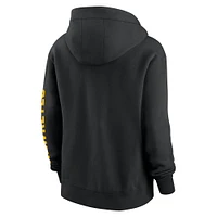 Sweat à capuche entièrement zippé Nike Iowa Hawkeyes Lockup Phoenix pour femme, noir