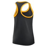 Women's Nike Black Iowa Hawkeyes Primetime Racerback Tri-Blend Tank Top