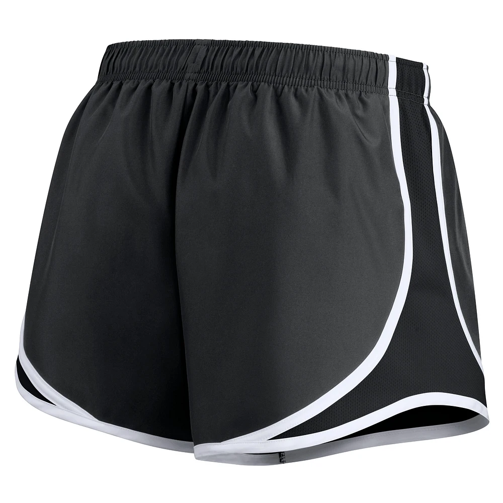 Short Nike noir Iowa Hawkeyes Primetime Tempo Performance pour femme