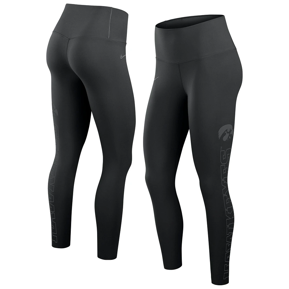 Legging Nike Zenvy Performance pour femme Iowa Hawkeyes noir