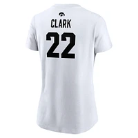 Women's Nike Caitlin Clark White Iowa Hawkeyes Retired Player Name & Number T-Shirt