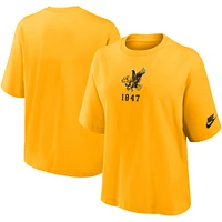 Women's Nike Gold Iowa Hawkeyes Legacy Established Boxy T-Shirt