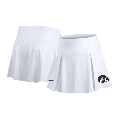 Women's Nike White Iowa Hawkeyes Club Performance Tennis Skirt with Shorts