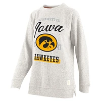 Sweat-shirt confortable en tissu éponge Cairo pour femme, grande taille, avec imprimé Oatmeal Iowa Hawkeyes de Pressbox