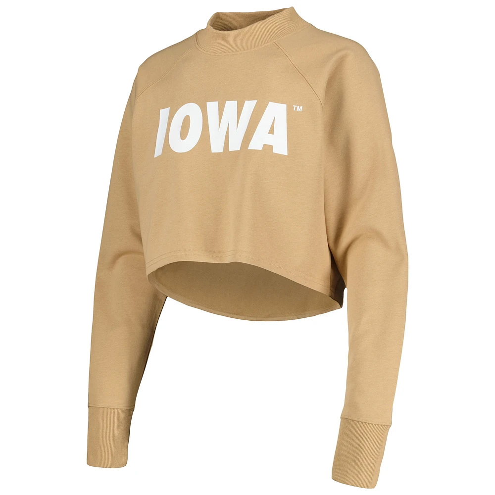 V106224 Iowa Ensemble de survêtement Luxe 23 Lounge Crop Crew LS et jambe large pour femme BEDLADSLP