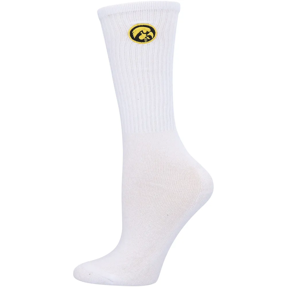 Lot de 2 paires de chaussettes noires/blanches Iowa Hawkeyes ZooZatz pour femmes