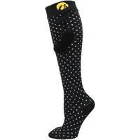 Chaussettes hautes ZooZatz Iowa Hawkeyes noires pour femme