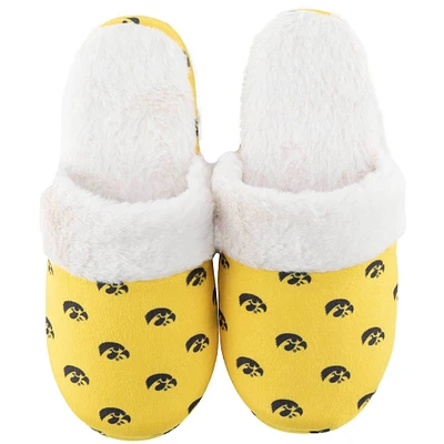 Chaussons en fausse fourrure ZooZatz Iowa Hawkeyes pour femmes