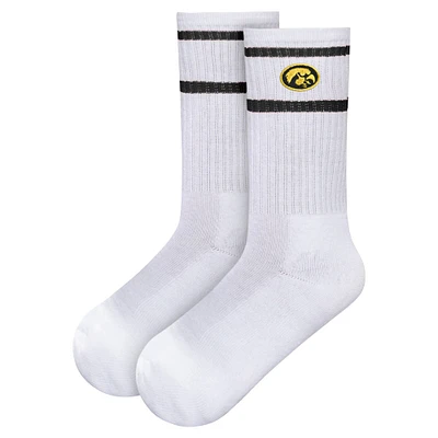 Chaussettes à rayures blanches Iowa Hawkeyes pour femmes ZooZatz