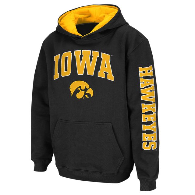 Sweat à capuche Colosseum Iowa Hawkeyes 2-Hit Team noir pour jeune