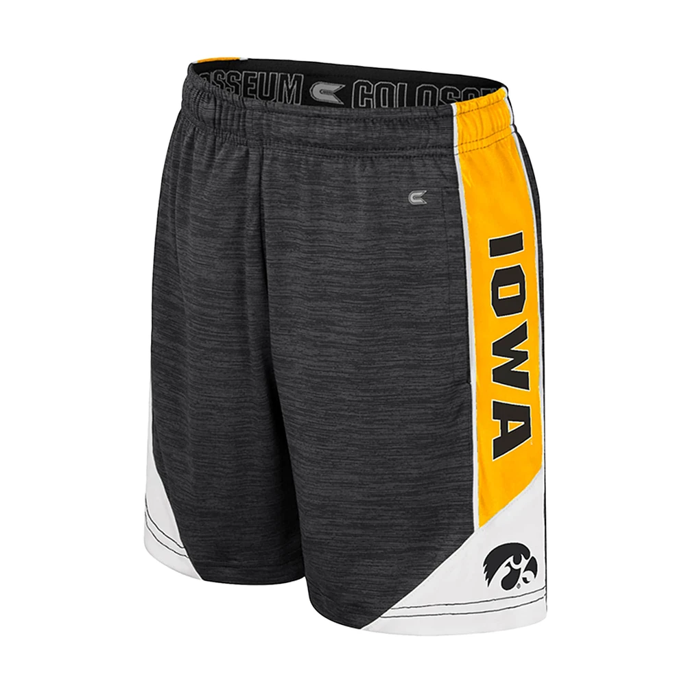 Youth Colosseum  Black Iowa Hawkeyes Athletic Shorts