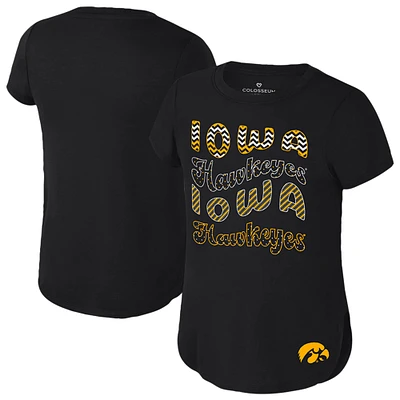 T-shirt Rogan noir pour jeunes Iowa Hawkeyes Colosseum