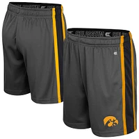 Youth Colosseum Charcoal Iowa Hawkeyes Ripple Shorts