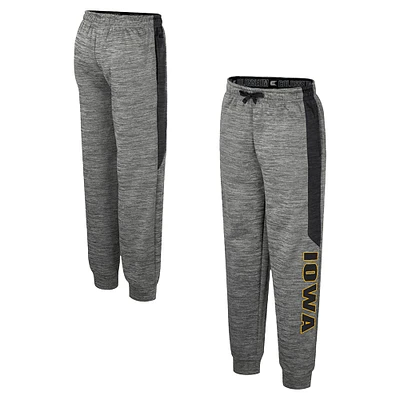 Pantalon polaire gris chiné Colosseum pour jeunes Iowa Hawkeyes