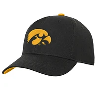 Casquette réglable noire avec logo Iowa Hawkeyes Youth Fanatics