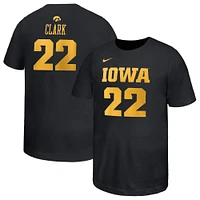 Youth Nike Caitlin Clark Black Iowa Hawkeyes Retired Player Name & Number Core T-Shirt