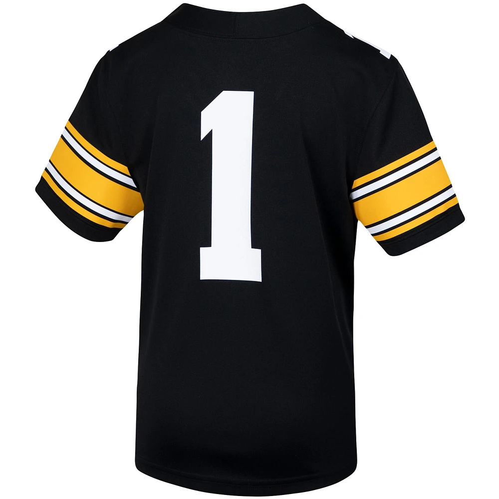 Youth Nike #1 Black Iowa Hawkeyes Untouchable Football Jersey