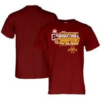 T-shirt bleu 84 Cardinal Iowa State Cyclones 2023 Big 12 Women's Basketball Conference Tournament Champions Locker Room