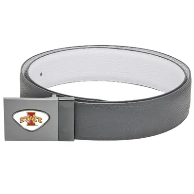 Iowa State Cyclones Reversible Leather Belt - Gray