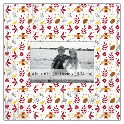 Iowa State Cyclones 10'' x 10'' Floral Pattern Frame