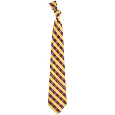 Iowa State Cyclones Woven Checkered Tie - Gold/Cardinal
